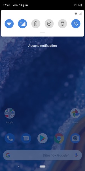 Déroulez à nouveau le menu du haut