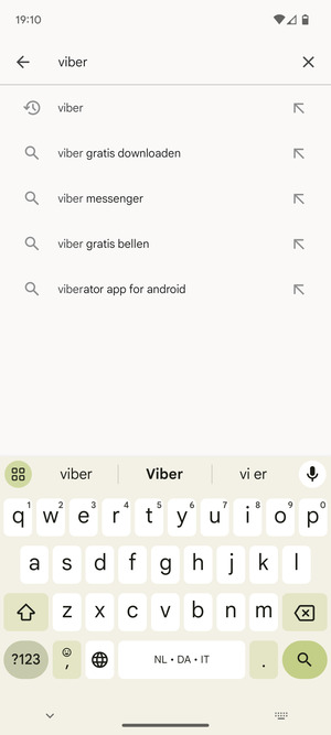 Voer de app-naam in en selecteer Zoeken