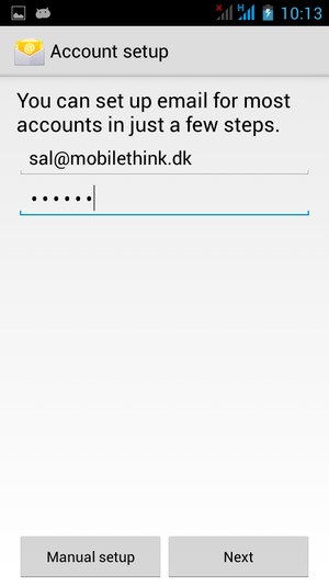 Enter your E-mail address and Password. Select Next