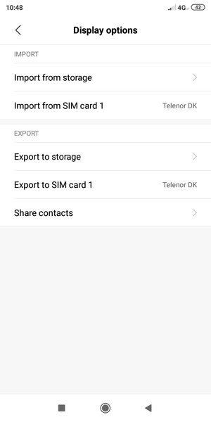 Select Import from SIM card