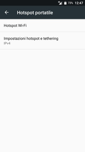 Seleziona Hotspot Wi-Fi
