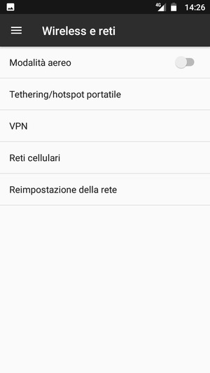 Seleziona Reti cellulari