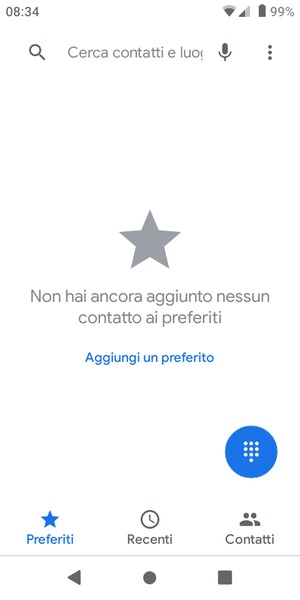 Seleziona il tasto Menu