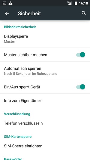 Ihr Handy ist jetzt mit einer Bildschirmsperre gesichert