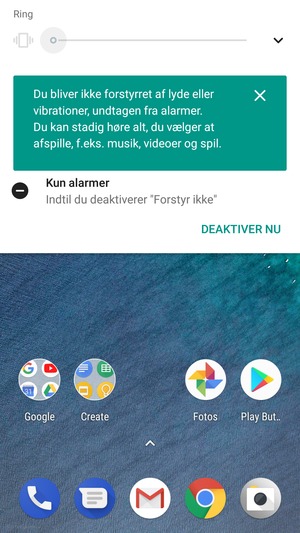 Tryk én gang mere for lydløs tilstand