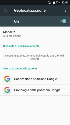 Disattiva Geolocalizzazione