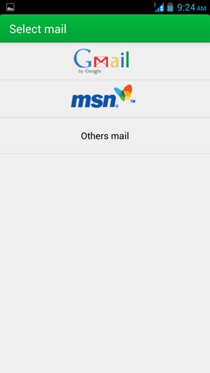 Select Gmail or Hotmail (MSN)