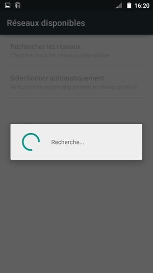 Veuillez attendre la fin de la recherche