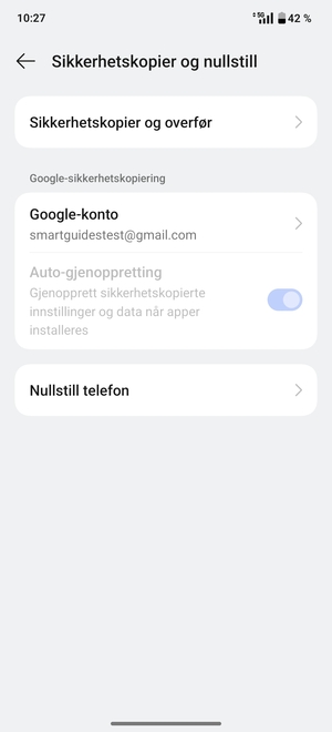 Velg Google-konto