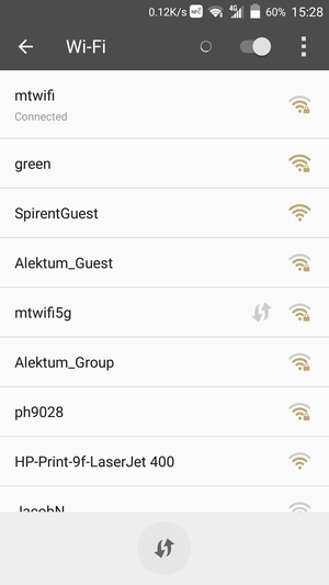 You are now connected to the Wi-Fi network