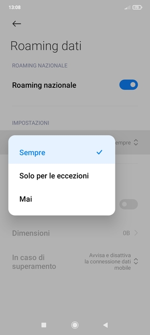 Seleziona la tua opzione preferita