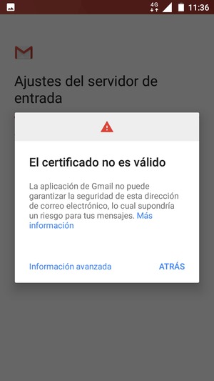 Seleccione ATRÁS