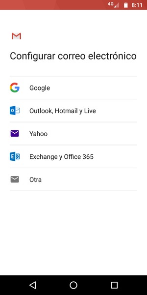 Seleccione Exchange y Office 365