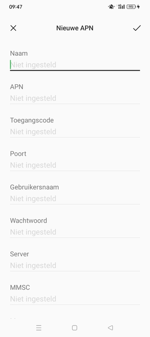 Voer mms-gegevens in