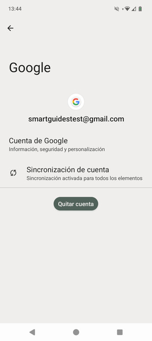 Seleccione Sincronización de cuenta