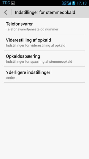 Vælg Telefonsvarer
