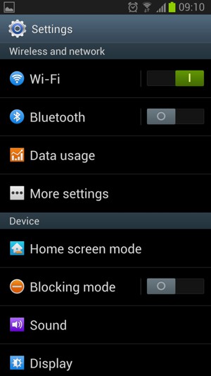 Select More settings