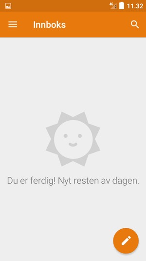 Kontoen er klar til bruk