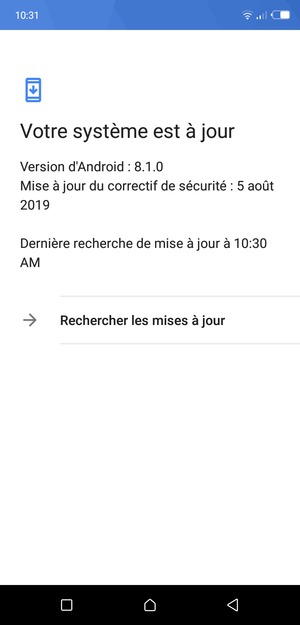 Sélectionnez Rechercher les mises à jour
