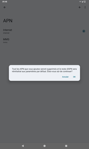Sélectionnez OK