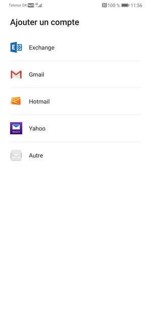 Sélectionnez Hotmail