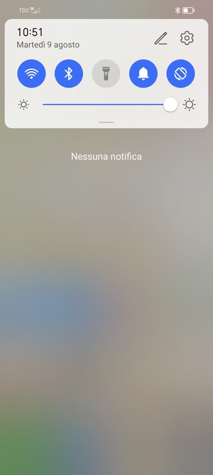 Scorri nuovamente verso il basso il menu in alto