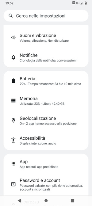 Scorri e seleziona Geolocalizzazione