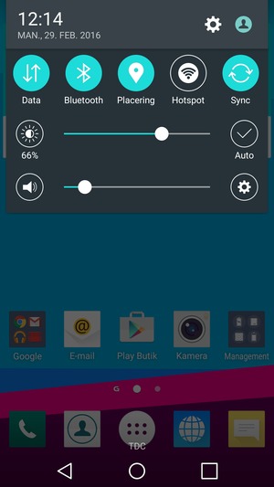 Slå Bluetooth og Placering fra
