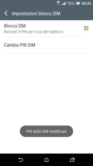 Il tuo PIN della SIM è stato modificato