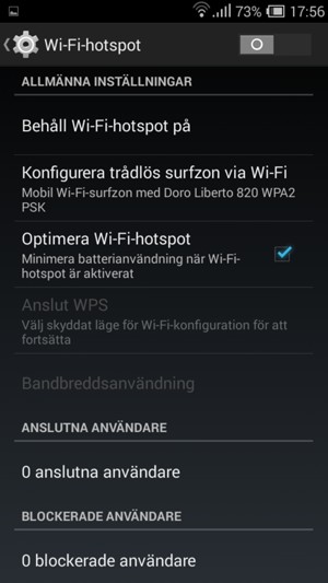 Välj Konfigurera trådlös surfzon via Wi-Fi