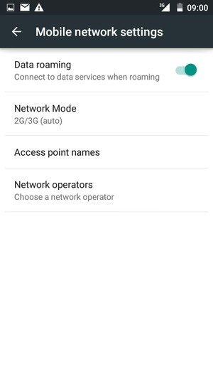 Turn Data roaming on or off