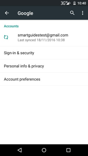 Select your account