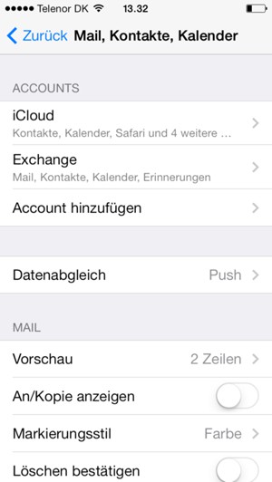 Wählen Sie Account hinzufügen