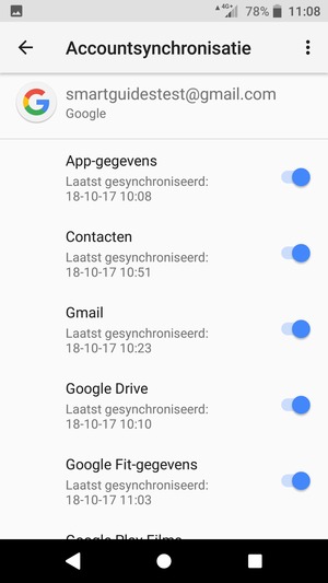 Selecteer de Menu-knop