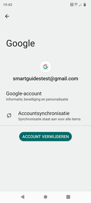 Selecteer Accountsynchronisatie