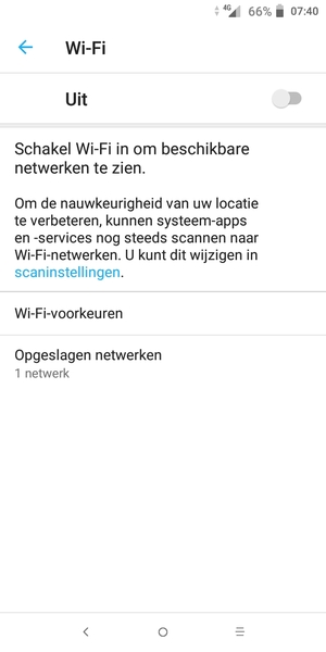 Schakel Wi-Fi in