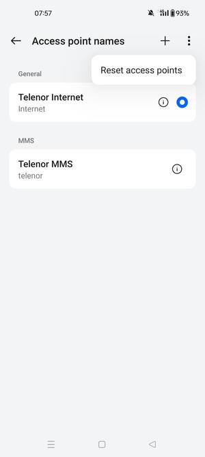 Select Reset access points