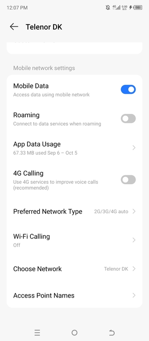 To change network if network problems occur, scroll to and select Choose Network