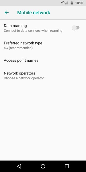Select Access point names
