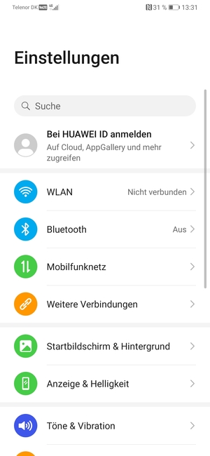 Wählen Sie Mobilfunknetz