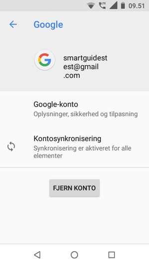 Vælg Kontosynkronisering