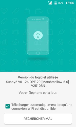 Sélectionnez RECHERCHER MÀJ