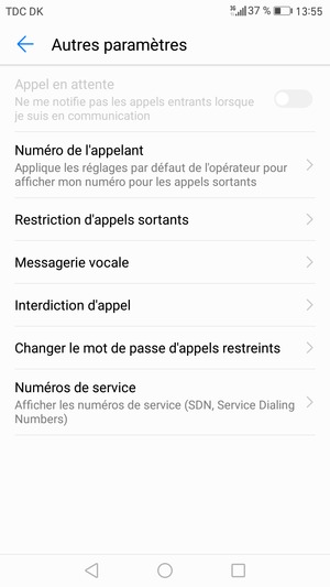 Sélectionnez Messagerie vocale