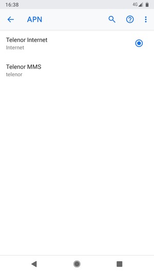 Seleziona il tasto Menu