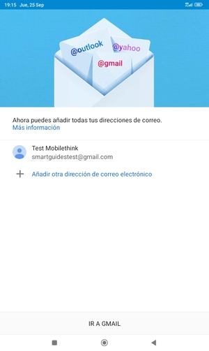 Seleccione IR A GMAIL