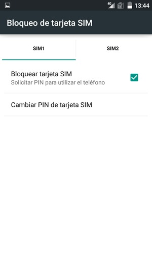 Seleccione la tarjeta SIM y seleccione Cambiar PIN de tarjeta SIM