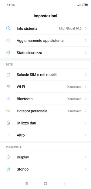 Seleziona Wi-Fi