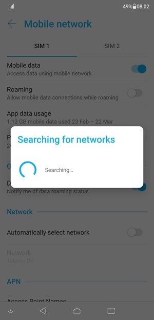 Wait for the search to finish