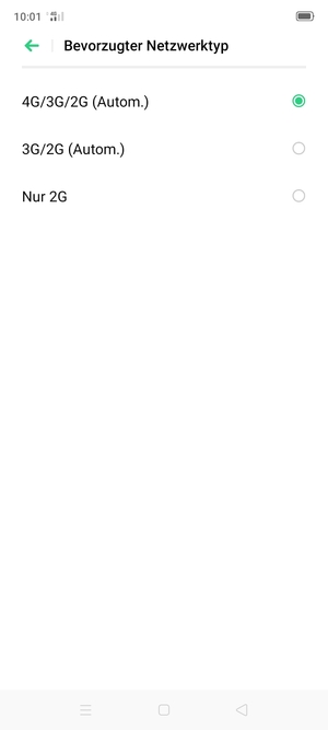 Wählen Sie die gewünschte Option