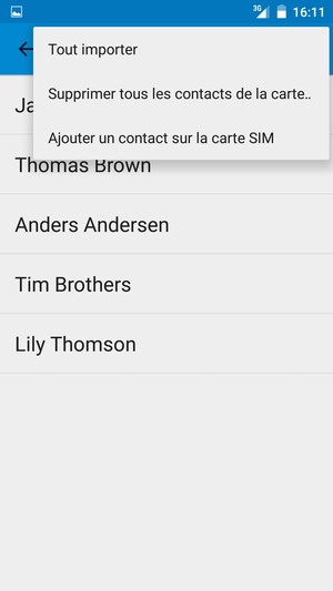 Sélectionnez Tout importer